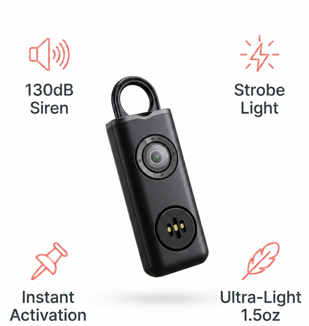 AlarmTag – #1 Personal Alarm 130dB for Everyday Safety